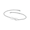 Thumbnail Image 2 of Engravable Infinity Symbol Diamond Accent Name Bracelet Sterling Silver 7.25&quot;