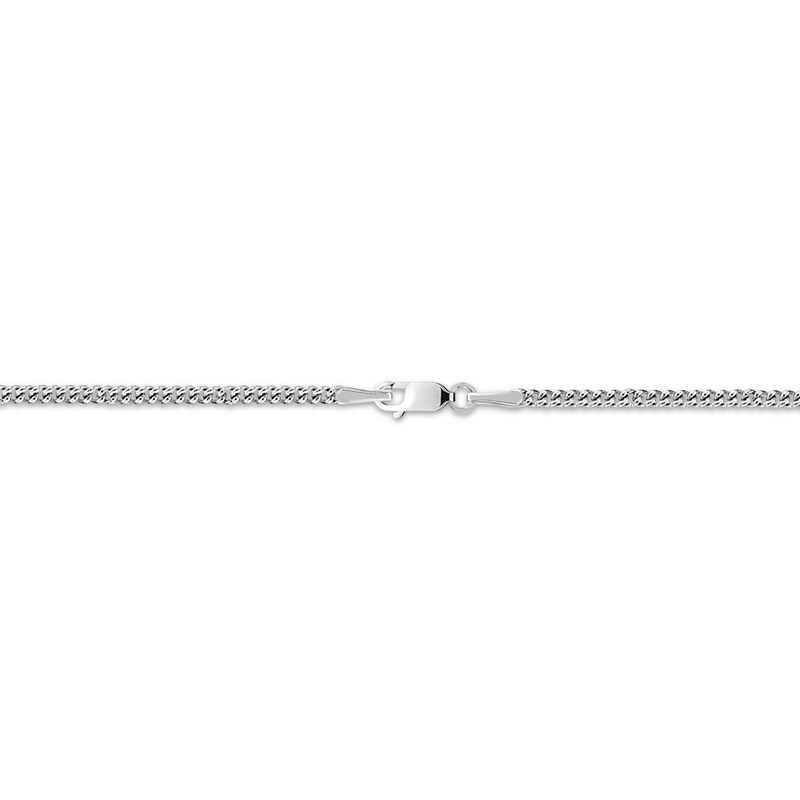 Main Image 2 of Men's Initial & Name Diamond Accent Disc Necklace Sterling Silver 22&quot;