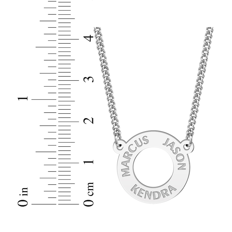 Main Image 6 of Engravable Small Loop Necklace Sterling Silver 22&quot;