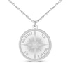 Thumbnail Image 3 of Diamond Accent Engravable Compass Necklace 10K White Gold 18&quot;