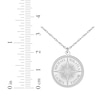 Thumbnail Image 7 of Diamond Accent Engravable Compass Necklace 10K White Gold 18&quot;