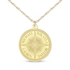 Thumbnail Image 1 of Diamond Accent Engravable Compass Necklace 10K Yellow Gold 18&quot;