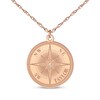 Thumbnail Image 2 of Diamond Accent Engravable Compass Necklace 14K Rose Gold 18&quot;