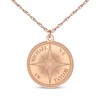 Thumbnail Image 3 of Diamond Accent Engravable Compass Necklace 14K Rose Gold 18&quot;