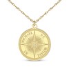 Thumbnail Image 3 of Diamond Accent Engravable Compass Necklace 14K Yellow Gold 18&quot;
