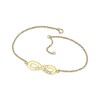 Thumbnail Image 3 of Engravable Infinity Symbol Diamond Accent Name Anklet 10K Yellow Gold 9.5&quot;