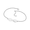 Thumbnail Image 4 of Engravable Infinity Symbol Diamond Accent Name Anklet Sterling Silver 9.5&quot;