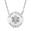 Thumbnail Image 1 of Medical Alert Notification Necklace 14K White Gold 18&quot;