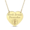 Thumbnail Image 1 of Heart-Shaped Medical Alert Notification Necklace 10K Yellow Gold 18&quot;