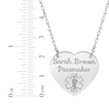 Thumbnail Image 4 of Heart-Shaped Medical Alert Notification Necklace 14K White Gold 18&quot;