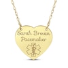 Thumbnail Image 1 of Heart-Shaped Medical Alert Notification Necklace 14K Yellow Gold 18"