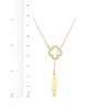 Thumbnail Image 3 of Name & Diamond Accent Clover Lariat Necklace 10K Yellow Gold 22&quot;