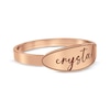 Thumbnail Image 3 of Personalized Oval Signet Ring 14K Rose Gold