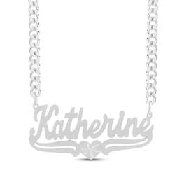 Script Name Necklace Sterling Silver 18&quot;
