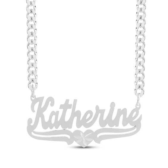 Script Name Necklace Sterling Silver 18"