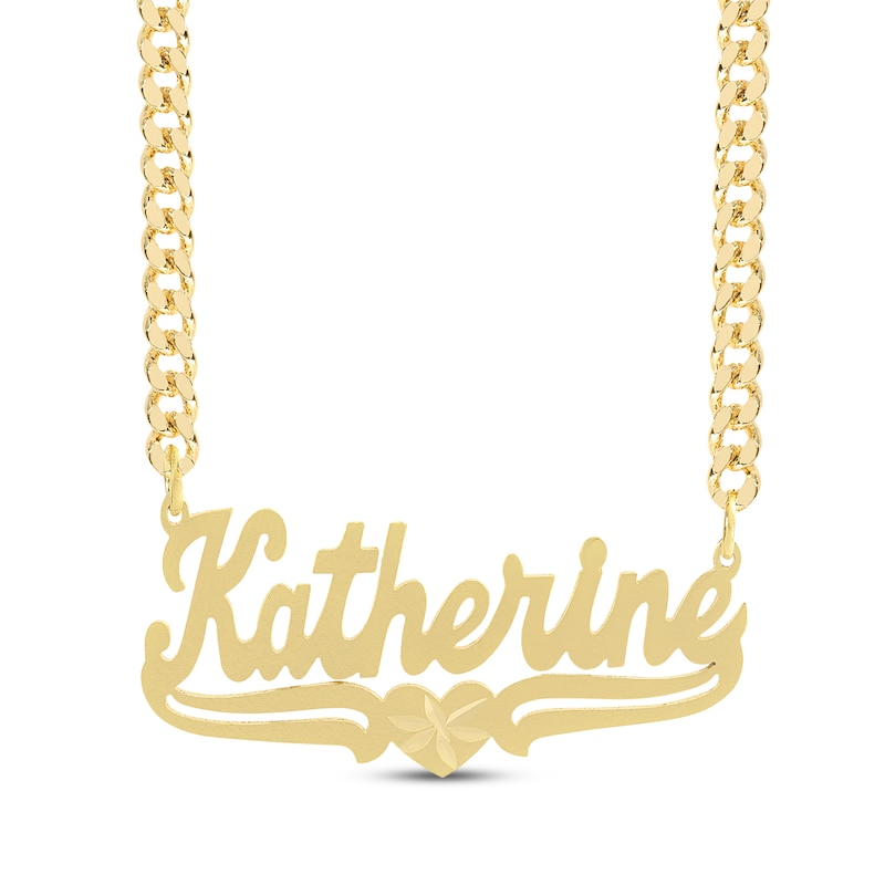 Main Image 1 of Script Name Necklace 14K Yellow Gold 18&quot;