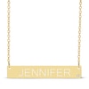 Thumbnail Image 1 of Name & Diamond accent Bar Necklace 14K Yellow Gold 18&quot;