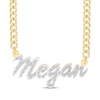 Thumbnail Image 1 of Diamond Large Script Name Necklace 1/4 ct tw 14K Yellow Gold 18&quot;