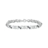 Thumbnail Image 0 of Black & White Diamond Infinity Dog Bone Link Bracelet 1/15 ct tw Sterling Silver 7.25"