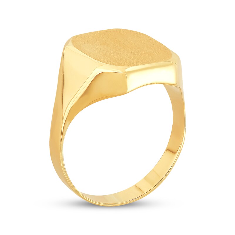 Men's Satin Finish Ring 10K Yellow Gold Size 10 Kay