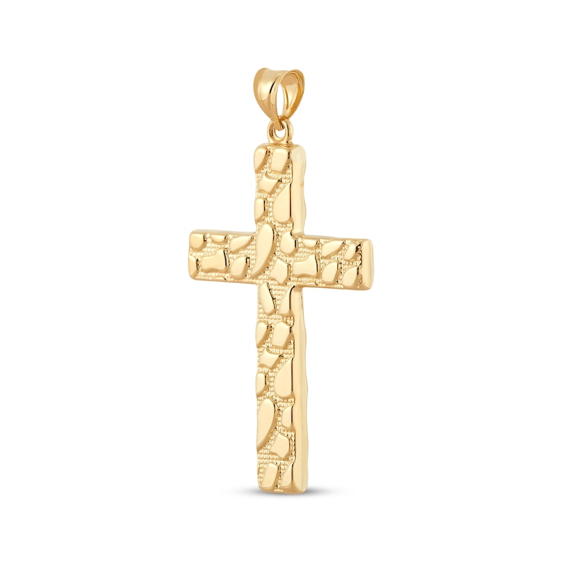 Main Image 2 of Nugget Cross Charm 10K Yellow Gold
