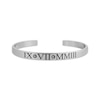 Thumbnail Image 1 of Roman Numeral Cuff Bracelet Sterling Silver