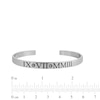 Thumbnail Image 2 of Roman Numeral Cuff Bracelet Sterling Silver