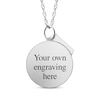 Thumbnail Image 2 of Rope Edge Photo & Initial Charms Necklace Sterling Silver 18&quot;
