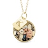 Thumbnail Image 0 of Rope Edge Photo & Initial Charms Necklace 10K Yellow Gold 18"
