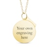 Thumbnail Image 2 of Rope Edge Photo & Initial Charms Necklace 10K Yellow Gold 18&quot;