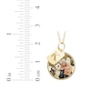 Thumbnail Image 2 of Rope Edge Photo & Initial Charms Necklace 10K Yellow Gold 18"