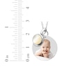 Thumbnail Image 3 of Round Photo & Mother of Pearl Charms Necklace Sterling Silver 18&quot;