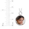 Thumbnail Image 3 of Small Round Photo Charm Necklace Sterling Silver 18&quot;