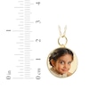 Thumbnail Image 3 of Small Round Photo Charm Necklace 10K Yellow Gold 18&quot;