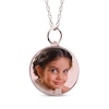 Thumbnail Image 0 of Small Round Photo Charm Necklace 10K Rose Gold 18"