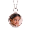 Thumbnail Image 1 of Small Round Photo Charm Necklace 10K Rose Gold 18&quot;