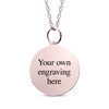 Thumbnail Image 1 of Small Round Photo Charm Necklace 10K Rose Gold 18"