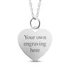 Thumbnail Image 1 of Small Heart Photo Charm Necklace Sterling Silver 18"