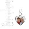 Thumbnail Image 2 of Small Heart Photo Charm Necklace Sterling Silver 18"
