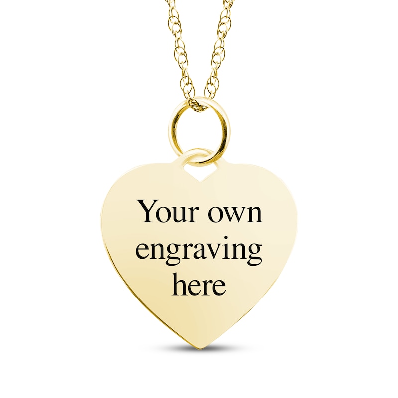 Main Image 2 of Small Heart Photo Charm Necklace 10K Yellow Gold 18&quot;