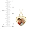 Thumbnail Image 3 of Small Heart Photo Charm Necklace 10K Yellow Gold 18&quot;
