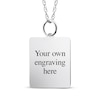 Thumbnail Image 1 of Small Rectangle Photo Charm Necklace Sterling Silver 18"