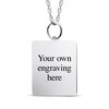 Thumbnail Image 1 of Small Rectangle Photo Charm Necklace Sterling Silver 18"