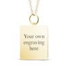 Thumbnail Image 1 of Small Rectangle Photo Charm Necklace 10K Yellow Gold 18"