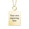 Thumbnail Image 1 of Small Rectangle Photo Charm Necklace 10K Yellow Gold 18"