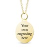 Thumbnail Image 2 of Small Oval Photo Charm Necklace 10K Yellow Gold 18&quot;