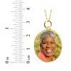Thumbnail Image 3 of Medium Oval Photo Charm Necklace 10K Yellow Gold 18&quot;