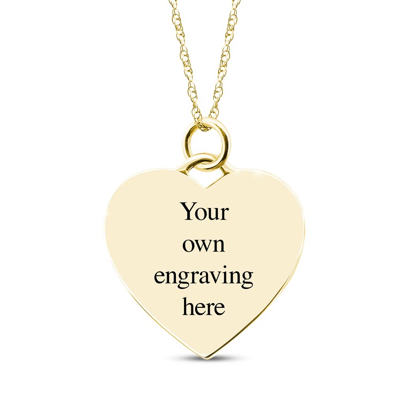 Main Image 2 of Medium Heart Photo Charm Necklace 10K Yellow Gold 18&quot;