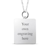 Thumbnail Image 1 of Medium Rectangle Photo Charm Necklace Sterling Silver 18"