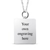 Thumbnail Image 2 of Medium Rectangle Photo Charm Necklace Sterling Silver 18&quot;